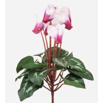 Cyclamen artificiel VERIANA sur tige, blanc-rose, 30 cm Cyclamen artificiel VERIANA sur tige, blanc-rose, 30 cm