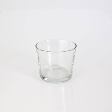 Bougeoir ALENA, verre, transparent, 8,5cm, Ø10cm