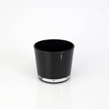 Porte-bougie ALENA, verre, noir, 8,5cm, Ø10cm Porte-bougie ALENA, verre, noir, 8,5cm, Ø10cm