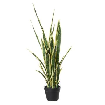 Plante décorative Sansevieria CASTIEL, cache-pot, vert-jaune, 105cm Plante décorative Sansevieria CASTIEL, cache-pot, vert-jaune, 105cm