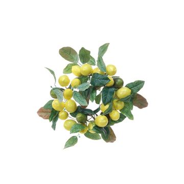 Couronne artificielle de citrons SILVANI, jaune, Ø25cm