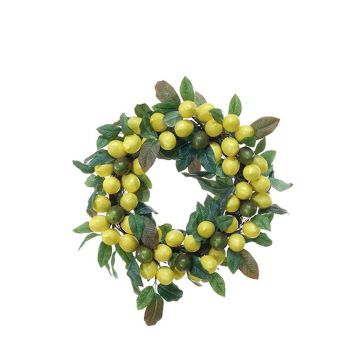 Couronne artificielle de citrons SILVANI, jaune, Ø40cm
