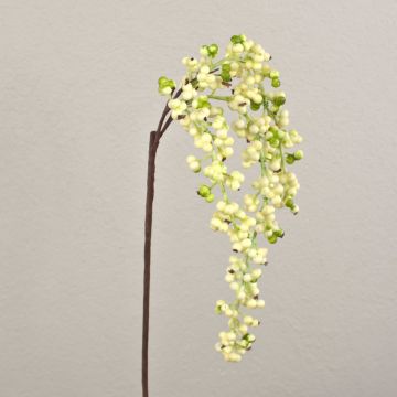 Branche de baies de sureau artificielle SWANTJE, fruits, crème-vert, 40cm