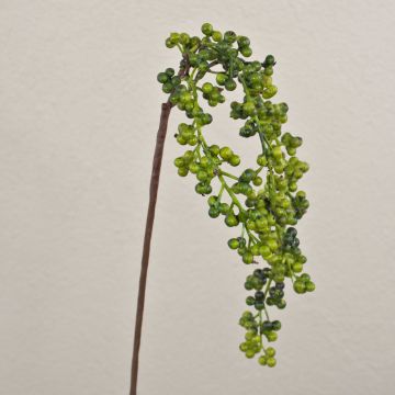 Branche de baies de sureau artificielle SWANTJE, fruits, vert, 40cm