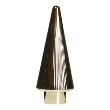 Verre déco Sapin de Noël RICON, métallisé, doré, 26cm, Ø9,5cm