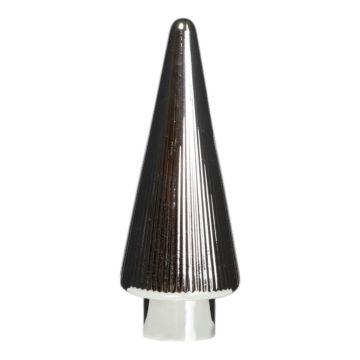 Verre déco Sapin de Noël RICON, métallisé, argenté, 31,5cm, Ø11,5cm