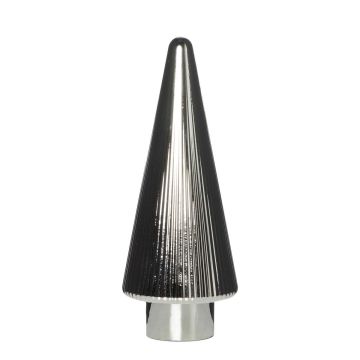 Verre déco Sapin de Noël RICON, métallisé, argenté, 26cm, Ø9,5cm