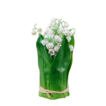 Arrangement de muguet artificiel IKENNA, blanc, 15cm, Ø6cm Arrangement de muguet artificiel IKENNA, blanc, 15cm, Ø6cm