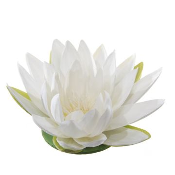 Fleur de lotus décorative SUADO, flottante, blanc, Ø14cm Fleur de lotus décorative SUADO, flottante, blanc, Ø14cm