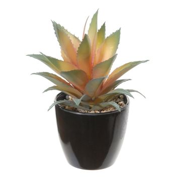 Agave americana artificiel KOSEY, cache-pot, saumon-vert, 16cm