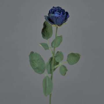 Rose artificielle FREIDA, collection écologique, bleu royal, 60cm, Ø4cm