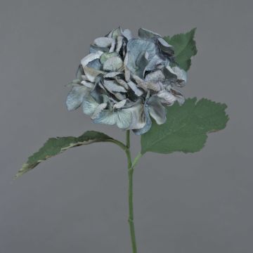 Fleur artificielle Hortensia GUNILLA, collection écologique, gris-bleu, 60cm, Ø12cm