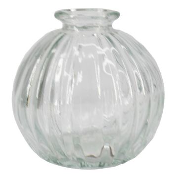 Petite bouteille en verre KARENAS rainurée, transparente, 8,2 cm, Ø 8,5 cm Petite bouteille en verre KARENAS rainurée, transparente, 8,2 cm, Ø 8,5 cm