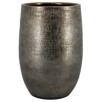 Vase à plantes en céramique ILSE avec effet marbré, doré, 50 cm, Ø 29 cm Vase à plantes en céramique ILSE avec effet marbré, doré, 50 cm, Ø 29 cm