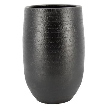 Vase en céramique DEIRA avec veinures, noir mat, 50 cm, Ø 29 cm Vase en céramique DEIRA avec veinures, noir mat, 50 cm, Ø 29 cm