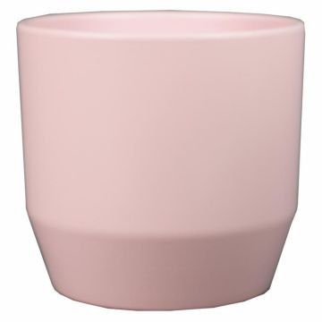 Pot de fleurs LENAS, céramique, rose clair mat, 9 cm, Ø 8 cm