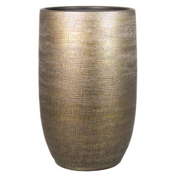 Vase décoratif AGAPE, céramique, veiné, doré, 40 cm, Ø 26 cm Vase décoratif AGAPE, céramique, veiné, doré, 40 cm, Ø 26 cm