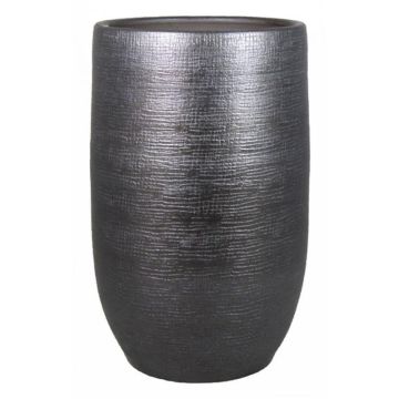 Vase décoratif AGAPE, céramique, veiné, noir, 50 cm, Ø 32 cm Vase décoratif AGAPE, céramique, veiné, noir, 50 cm, Ø 32 cm