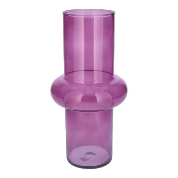 Vase à fleurs ELSABEA, verre recyclé, violet transparent, 31 cm, Ø 15 cm Vase à fleurs ELSABEA, verre recyclé, violet transparent, 31 cm, Ø 15 cm