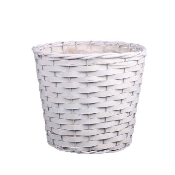 Panier à plantes AHMANIU, blanc, 18 cm, Ø 22 cm