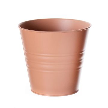 Pot rond MICOLATO rainuré, zinc, terre cuite, 12 cm, Ø 13,5 cm Pot rond MICOLATO rainuré, zinc, terre cuite, 12 cm, Ø 13,5 cm