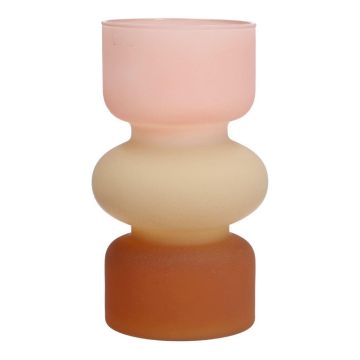 Vase en verre NEVOLINKI, rose-beige-marron-mat, 18 cm, Ø 10,5 cm Vase en verre NEVOLINKI, rose-beige-marron-mat, 18 cm, Ø 10,5 cm