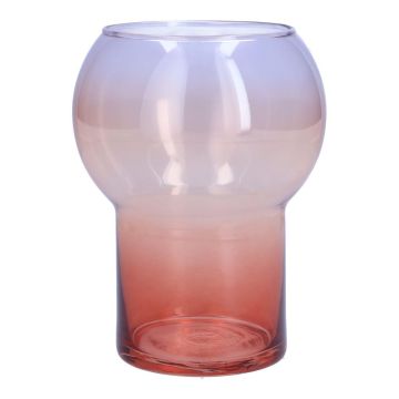 Vase décoratif ONOFRIO, verre, violet-rose-saumon-transparent, 16 cm, Ø 12 cm Vase décoratif ONOFRIO, verre, violet-rose-saumon-transparent, 16 cm, Ø 12 cm