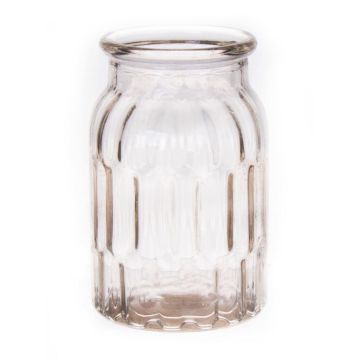 Vase à fleurs ORAZIATA avec motif, verre, transparent, 17,8cm, Ø11,8cm Vase à fleurs ORAZIATA avec motif, verre, transparent, 17,8cm, Ø11,8cm