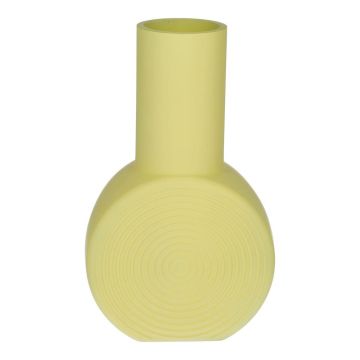 Vase rond ORESTINO en verre, jaune mat, 14 x 7,5 x 22,5 cm Vase rond ORESTINO en verre, jaune mat, 14 x 7,5 x 22,5 cm