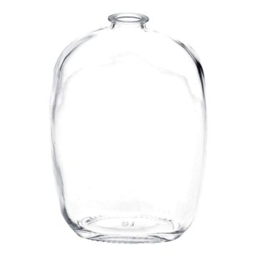 Bouteille à fond plat PAISANTO en verre, transparente, 7,5 x 3,5 x 11 cm Bouteille à fond plat PAISANTO en verre, transparente, 7,5 x 3,5 x 11 cm