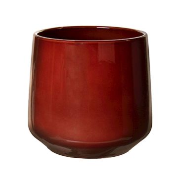 Pot de fleurs ZIOKA en céramique, rouge merlot, 26 cm, Ø 29 cm