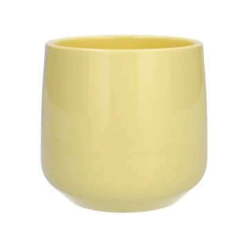 Pot de fleurs ZIOKA en céramique, jaune mat, 26 cm, Ø 29 cm