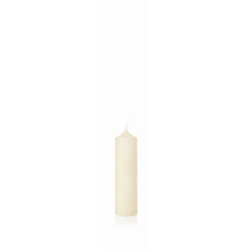 Bougie de cheminée FRANZISKA, ivoire, 25cm, Ø7cm, 96h - Fabriquée en Allemagne