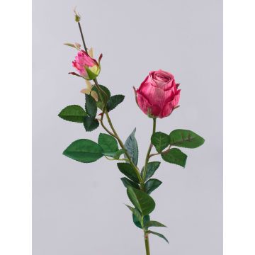 Rose artificielle CARUSA, fuchsia, 80cm, Ø8cm