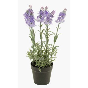 Lavande artificielle LOUISE, pot décoratif, violet clair, 30cm, Ø3cm