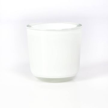 Porte-bougie en verre NICK, blanc, 8cm, Ø8cm Porte-bougie en verre NICK, blanc, 8cm, Ø8cm