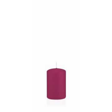 Bougie pilier MAEVA, magenta, 8cm, Ø5cm, 18h - Made in Germany