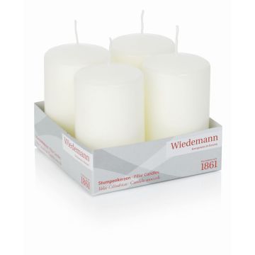 Bougies cylindriques pour couronne de l'Avent JENARO, lot de 4, ivoire, 10 cm, Ø 6 cm, 33 h - Fabriquées en Allemagne Bougies cylindriques pour couronne de l'Avent JENARO, lot de 4, ivoire, 10 cm, Ø 6 cm, 33 h - Fabriquées en Allemagne