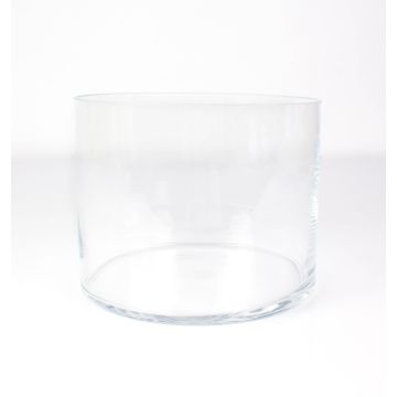 Porte-bougie cylindre en verre SANSA EARTH, transparent, 15cm, Ø18,5cm Porte-bougie cylindre en verre SANSA EARTH, transparent, 15cm, Ø18,5cm