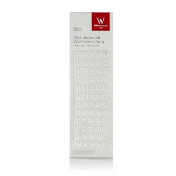 Décoration de lettres DANILA pour bougies, lettres minuscules, travail manuel, 61 pièces, blanc, 9mm