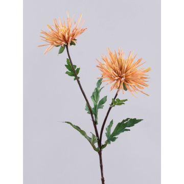 Faux Chrysanthème ESTELLE, jaune-orange, 70cm, Ø8-10cm