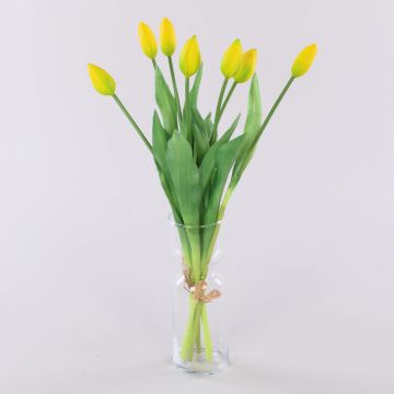 Bouquet de tulipes artificielles LONA, jaune-vert, 45cm, Ø20cm