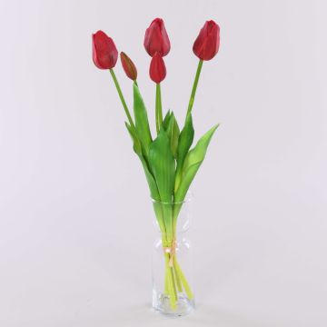 Bouquet de tulipes artificielles LONA, rouge, 45cm, Ø15cm