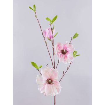 Branche de magnolia artificielle FINAH, rose, 90cm, Ø9-15cm