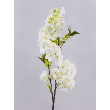 Branche de fleurs de cerisier artificielle MATSUDA, crème-blanc, 80cm