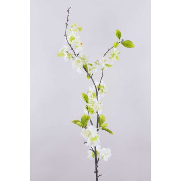 Branche de fleurs de cerisier en tissu VALESKA, blanc, 105cm