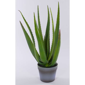 Aloès artificiel NAMIKA, dans un pot décoratif, vert, 50cm, Ø25cm