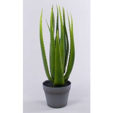 Aloès artificiel NAMIKA, dans un pot décoratif, vert, 60cm, Ø30cm