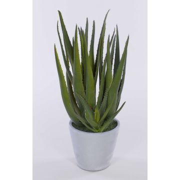 Aloès artificiel NAMIKA, dans un pot en béton, vert, 40cm, Ø20cm