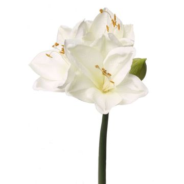 Amaryllis en tissu BENITA, blanc, 55cm, Ø10cm